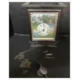 Reverse On Glass Painted Wall Clock.