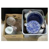 Enamel Kitchenware & Glassware.
