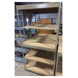 (3) Steel & Wood Shelves.