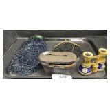 Opera Glasses, Beaded Mesh Purses.