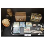 Russian Dolls, Ornate Comb, & Desk Decorations.