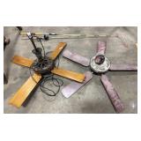 Industrial Style Ceiling Fan, Tiffany Style Slag