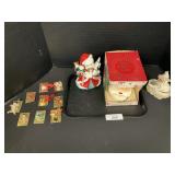 Christmas Pins, Cafco Vase, Will & Baumer Candle.