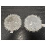 2 5 OZ Silver Coins.