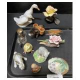 Bohem, Herend Hungary Figurines, 12 pieces.