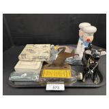 Silver Plated Forks, Adv Bottles, Cow Creamer.