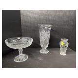 3 Pieces Of Waterford Crystal Glass.