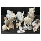 German & Denmark Cat & Bunny Figurines.