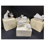 Porcelain Lenox Cats W/ Boxes (7 pieces).