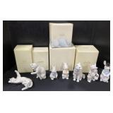 Porcelain Lenox Cats, Rabbits, Shakers W/ Boxes,