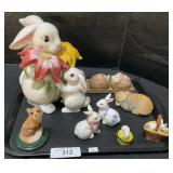 Fitz And Floyd Jar, S&P Shakers, Figurines 8.