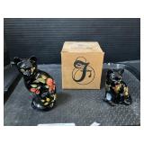 Hand Painted Fenton Glass Cats, 2.