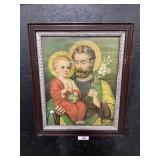 St. Joseph & Jesus Chromolithograph.