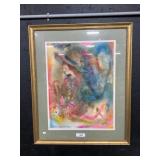 Signed Portrait, Watercolor On Paper.