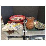 Beer Serving Tray, Glassware, Various Stamps.