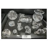 Crystal Lenox Cats & Waterford Vases.