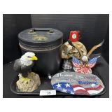 Patriotic Decor/Decanter/Hat.