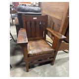 Ornate Oak Armchair.