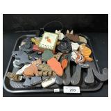 Hand Painted Wooden Cats, Bunnies & Animals.