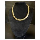 14 Kt Italian Gold Cross Link Necklace.