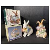 Fitz & Floyd Glass Rabbit Decor.