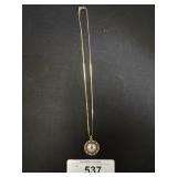 14 K Gold Chain W/Religious Pendant.