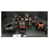 Shafford Japan Black Cat Decor Set.
