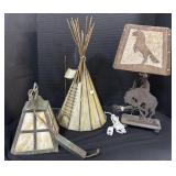 Native American Lamp, Western Lamp, Hanging Lamp.