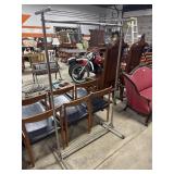 Rolling Aluminum Coat Rack.