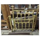 Vtg Brass Rail Bed Frame.
