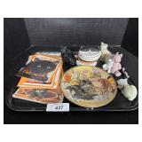 Cat Plates, Coasters, Figures, Cards.