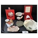 Hallmark Ornaments, Bowl, Pottery Trinket Dishes.