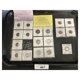 90% Silver Rosevelt Dime. Quarters, Pennies.