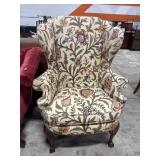 Floral Upholstered WingBack Armchair.