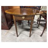 Beautiful Inlayed Mahogany DropLeaf Side Table.