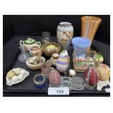 Egg Decor, Lustre Ribbed Vase.