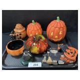 Hallmark Pumpkin Containers, Byers Choice Cat.