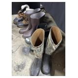 4 Pairs Of Hunting Boots.