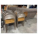 (55) Steel & Wooden Folding Chairs.