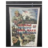 Framed Sands Of Iwo Jima Movie Poster.
