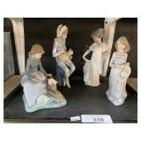 4 NAO Llardï¿½ figurines.