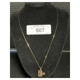 14K Gold Necklace & #1 Mom Pendant.