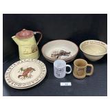 Western Theme Dinnerware/Mugs.