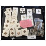 Assortment Of Pennies & Dimes.