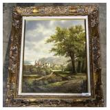 Framed Bernd Gagel Landscape Oil Painting.