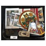 Ivan Hoyt Folk Art, Redware Cat Ornaments.