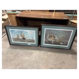 Vtg Naval Nautical Framed Prints.