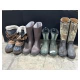 4 Pairs Of Hunting Boots.