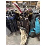 (2) Golf Bags & Golf Clubs.