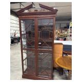 Chippendale Style Mahogany Curio Cabinet.